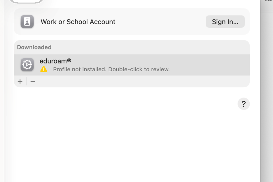 macOS Device Management – preuzeti eduroam profil